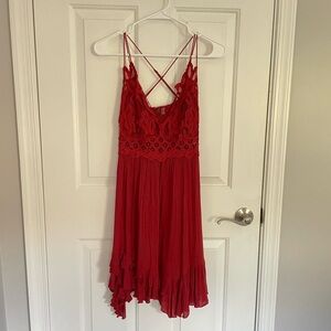 Free People Adella Slip Red Size M